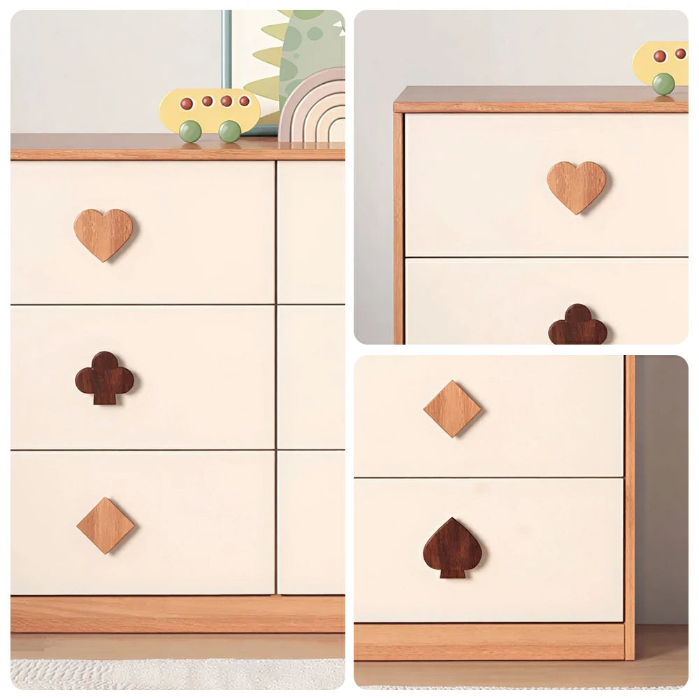 LIVARA Kids Dresser Cream Style Eco-Friendly Rounded Silent Rails 6-Drawer Cabinet for Kids Room Bedroom Living Room Reading Corner