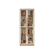 LIVARA Kids Open Bookcase Eco Waterborne Finish Anti-Tip Adjustable Shelves Double Glass Doors for Kids Room Reading Corner Study Area
