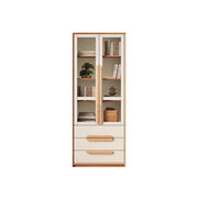 LIVARA Kids Open Bookcase Eco Waterborne Finish Anti-Tip Adjustable Shelves Double Doors Three Drawers for Kids Room Reading Corner Study Area