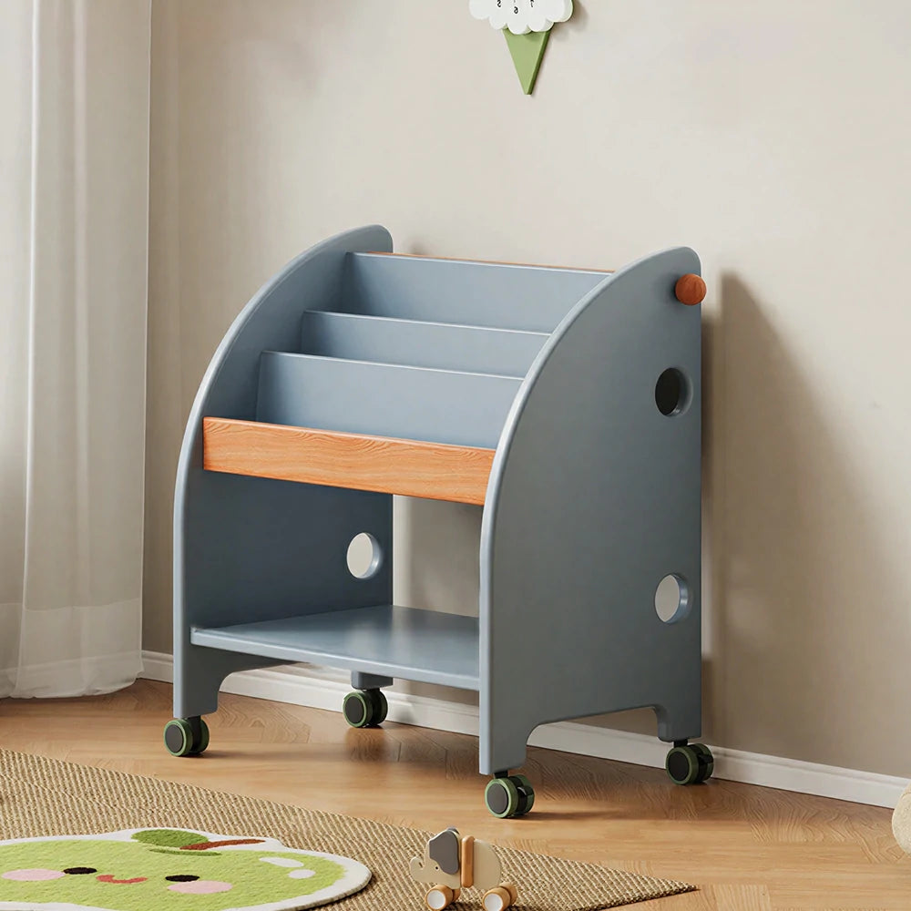 LIVARA Kids Picture Book Rack - Child-Friendly Storage Shelf - Bedroom Playroom Organizer - BLUE