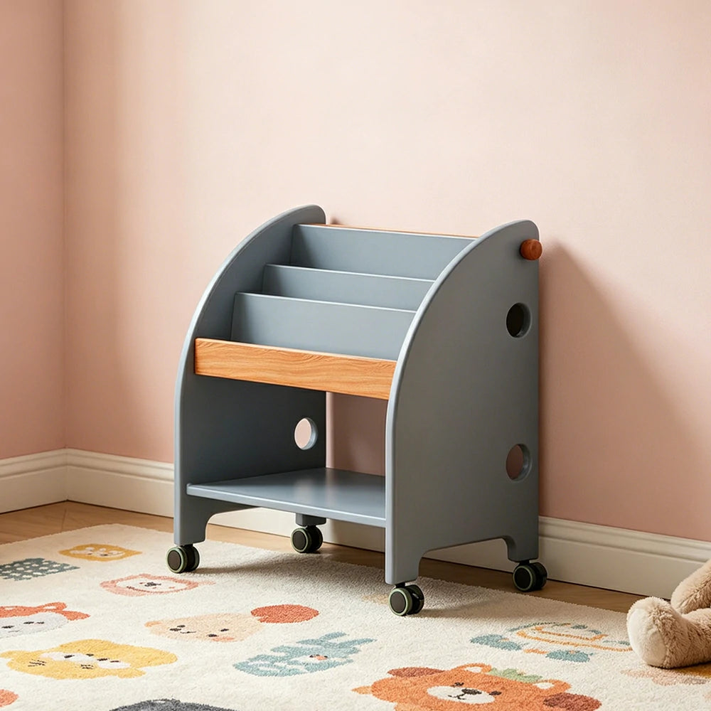 LIVARA Kids Picture Book Rack - Child-Friendly Storage Shelf - Bedroom Playroom Organizer - BLUE