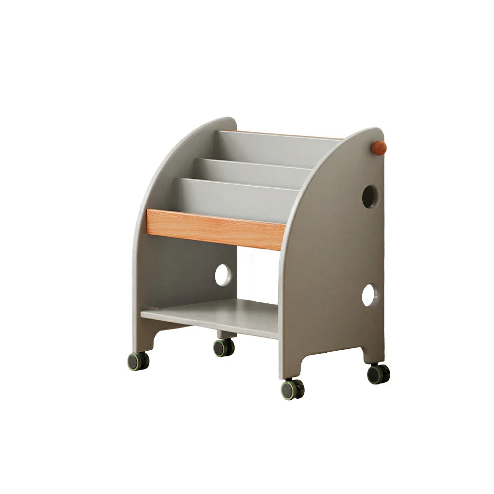 LIVARA Kids Picture Book Rack - Child-Friendly Storage Shelf - Bedroom Playroom Organizer - GREY