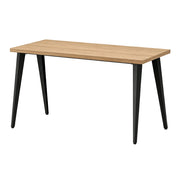 LIVARA Office Desk 120cm Single Workstation with Cable Management, E1 Board & Steel Frame - Wood Grain & Black