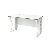 LIVARA Office Desk 120cm Single Workstation with Hidden Cable Management & Reinforced Steel Frame - White