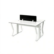 LIVARA Office Desk 120cm 2-Person Workstation with Hidden Cable Management & Reinforced Steel Frame - White