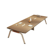 LIVARA 280cm Conference Table with Plug-and-Play Power Socket, E1 Thickened Desktop, Rounded Corners & Carbon Steel Legs - Walnut & White
