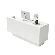 LIVARA 120/180cm Reception Counter with Multi-Compartment Storage for Retail Store and Salon - White