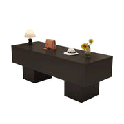 LIVARA 120/180cm Retail Island Display Table with Open Storage for Clothing and Boutique Stores - Black