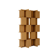 LIVARA Modular Storage Cabinet Square Grid Design Open Shelf Bookcase Display Organizer for Living Room Bedroom Office - Brown