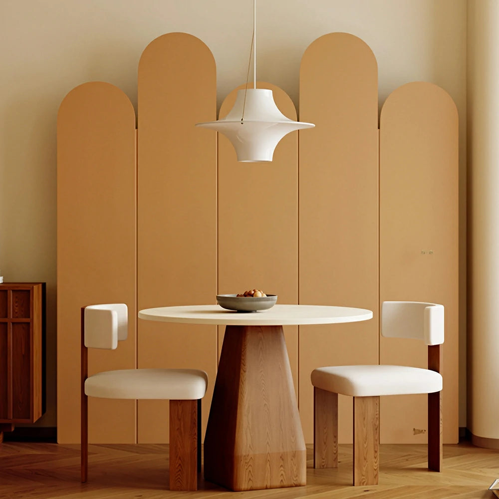 LIVARA 5 Panel Decorative Folding Screen Tall Room Divider Privacy Partition Modern Design for Living Room Bedroom Office - Beige