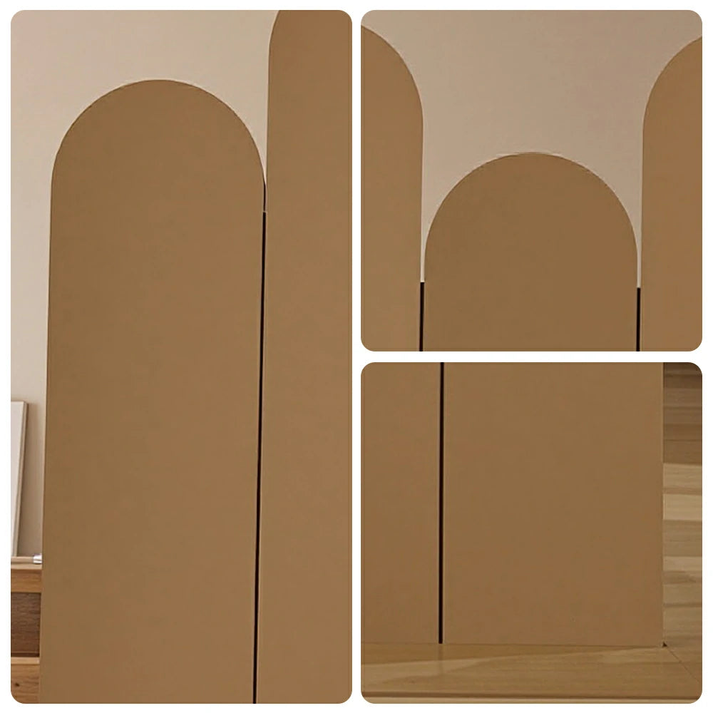 LIVARA 5 Panel Decorative Folding Screen Tall Room Divider Privacy Partition Modern Design for Living Room Bedroom Office - Beige