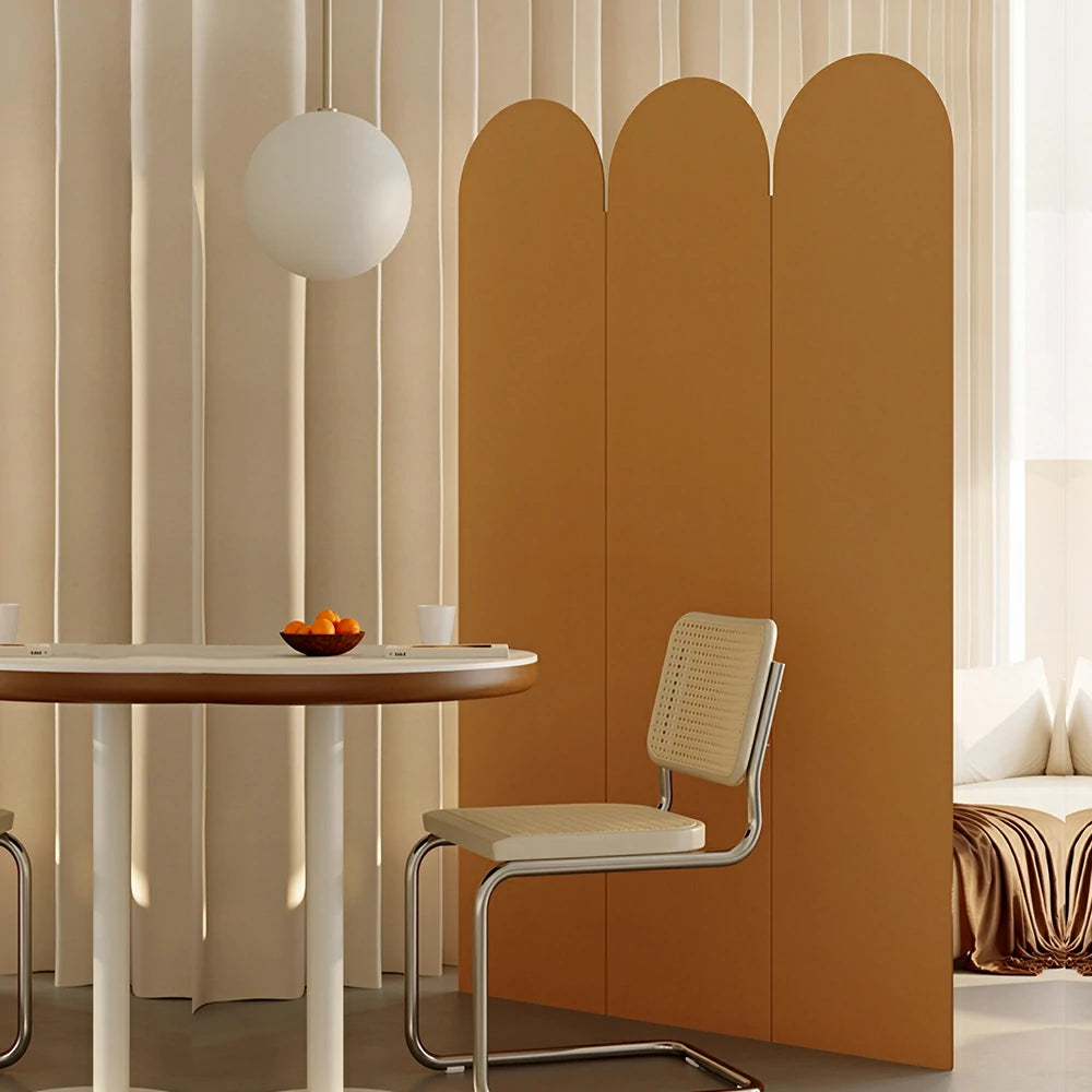 LIVARA 3 Panel Decorative Folding Screen Tall Room Divider Privacy Partition Modern Design for Living Room Bedroom Office - Beige