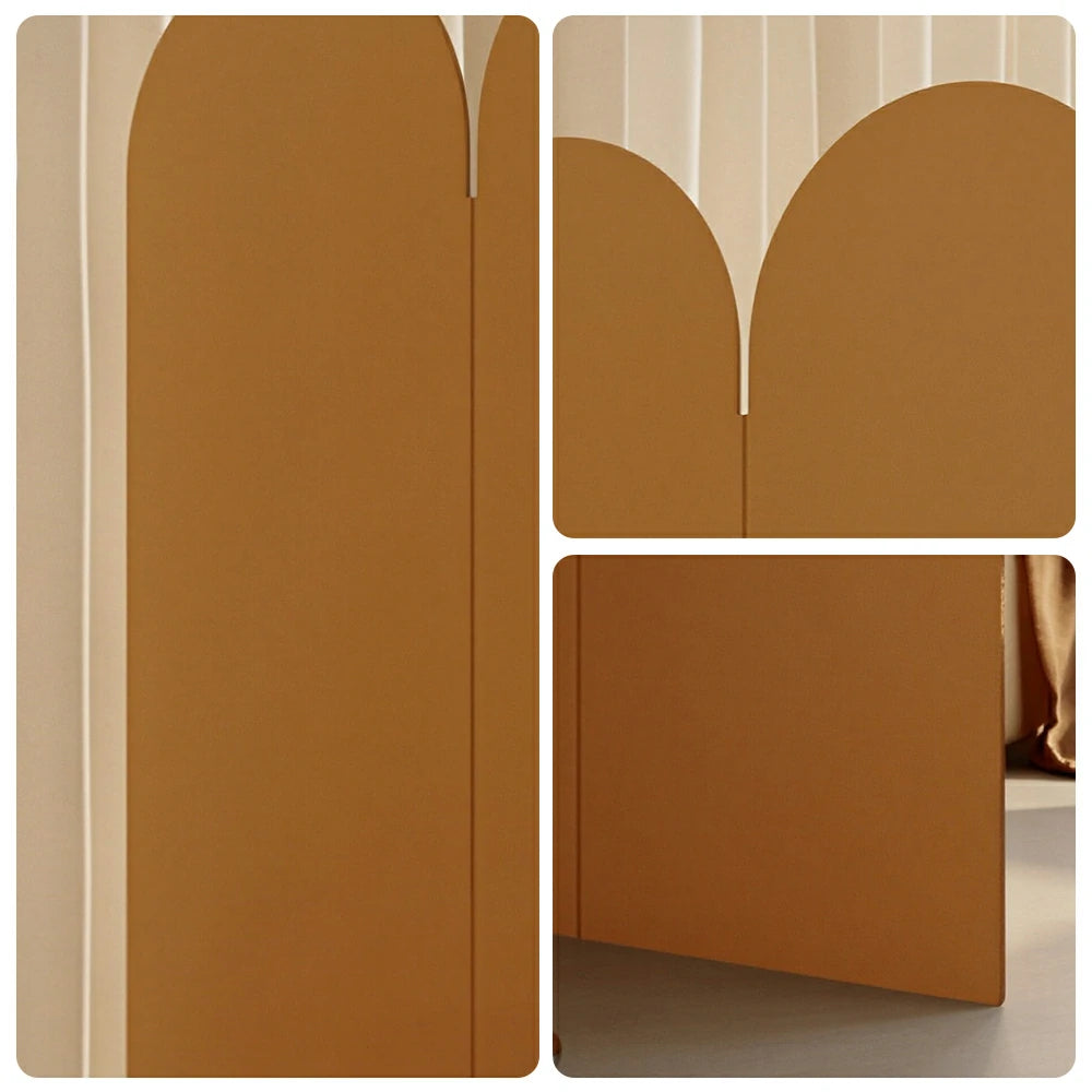LIVARA 3 Panel Decorative Folding Screen Tall Room Divider Privacy Partition Modern Design for Living Room Bedroom Office - Beige