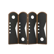 LIVARA 4 Panel Decorative Folding Screen Arch Design Room Divider Privacy Partition Modern Art Style for Living Room Bedroom Office - Black & Brown