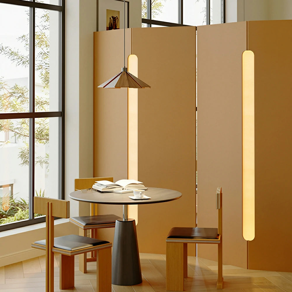 LIVARA 2 Panel Decorative Folding Screen Minimalist Design Room Divider Privacy Partition for Living Room Bedroom Office - Brown