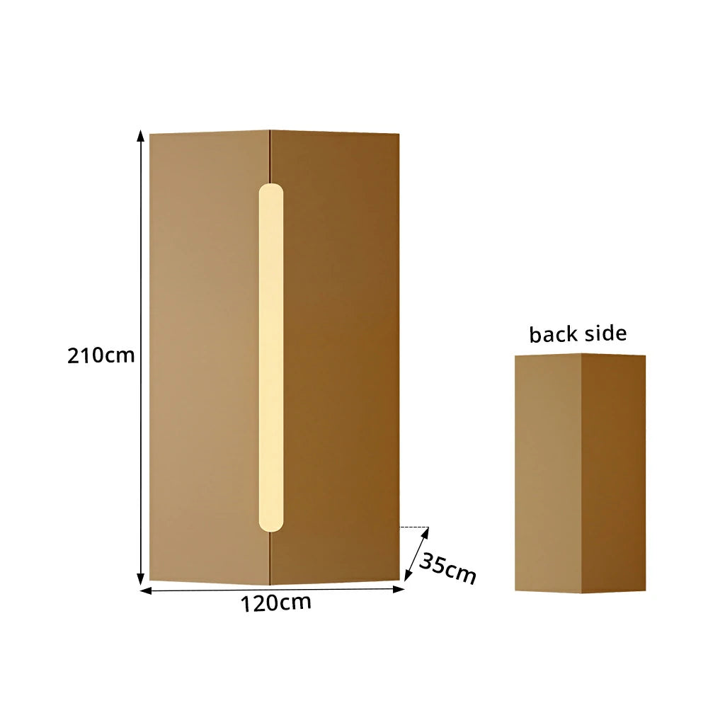 LIVARA 2 Panel Decorative Folding Screen Minimalist Design Room Divider Privacy Partition for Living Room Bedroom Office - Brown