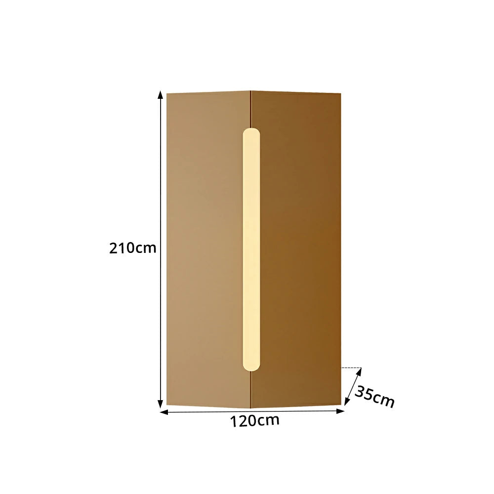 LIVARA 2 Panel Decorative Folding Screen Minimalist Design Room Divider Privacy Partition for Living Room Bedroom Office - Brown