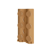 LIVARA Modular Corrugated Paper Folding Screen Geometric Circle Design Room Divider Decorative Partition Background Wall for Home Event - Beige