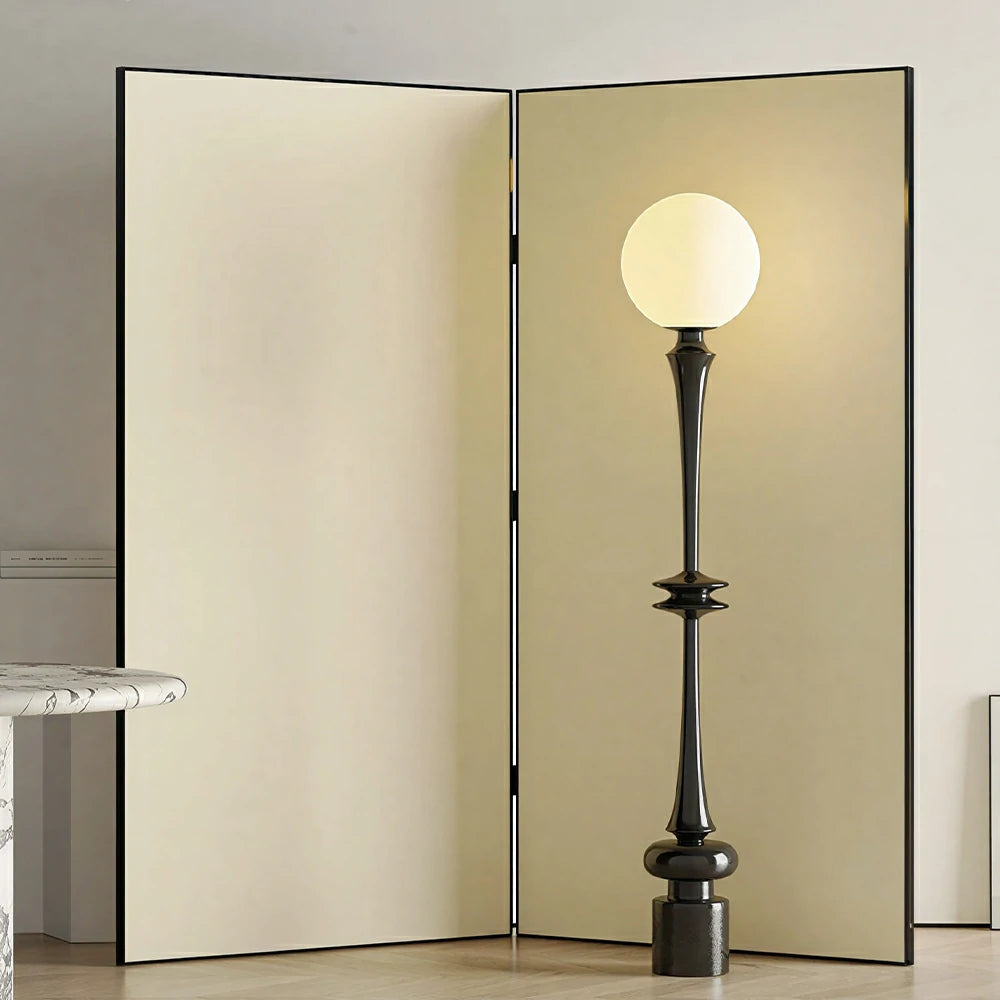 LIVARA 2 Panel Decorative Folding Screen Minimalist Design Room Divider Privacy Partition Modern Style for Living Room Bedroom Office - Cream