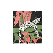 LIVARA 4 Panel Canvas Folding Screen Leopard Artwork Solid Wood Frame Room Divider Privacy Partition for Living Room Bedroom - Multicolour