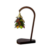 LIVARA Vintage Layered Art Table Lamp White Wax Wood Handcrafted Glass 19x35cm for Bedroom Study Living Room
