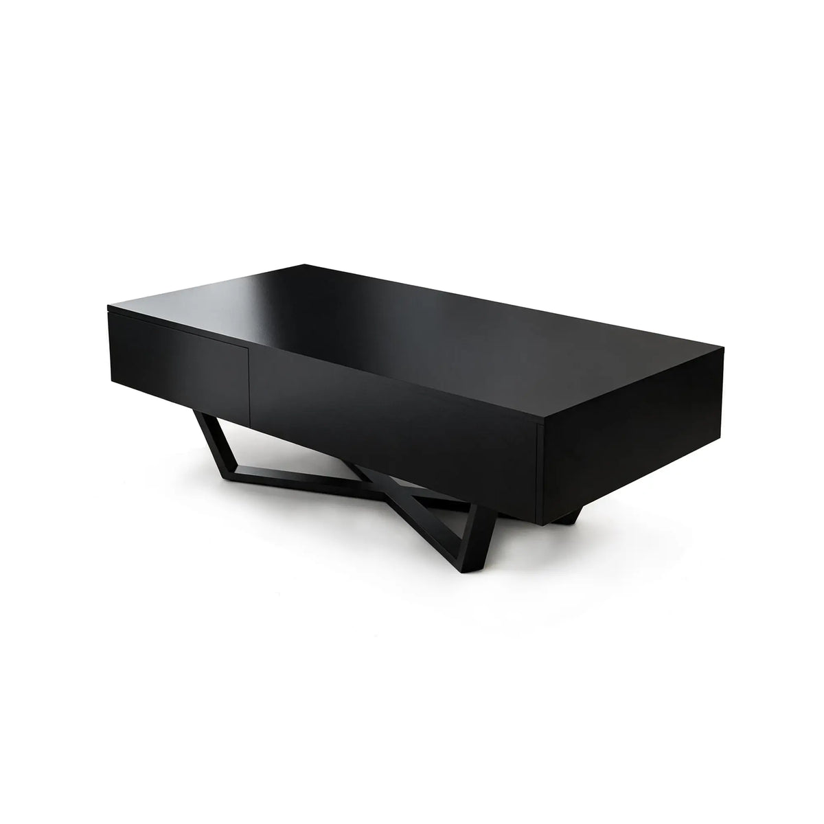 LIVARA Nordic Lift-Top Coffee Table - 120cm Modern Storage Table with Hidden Compartment & X-Shaped Metal Legs for Living Room - Black