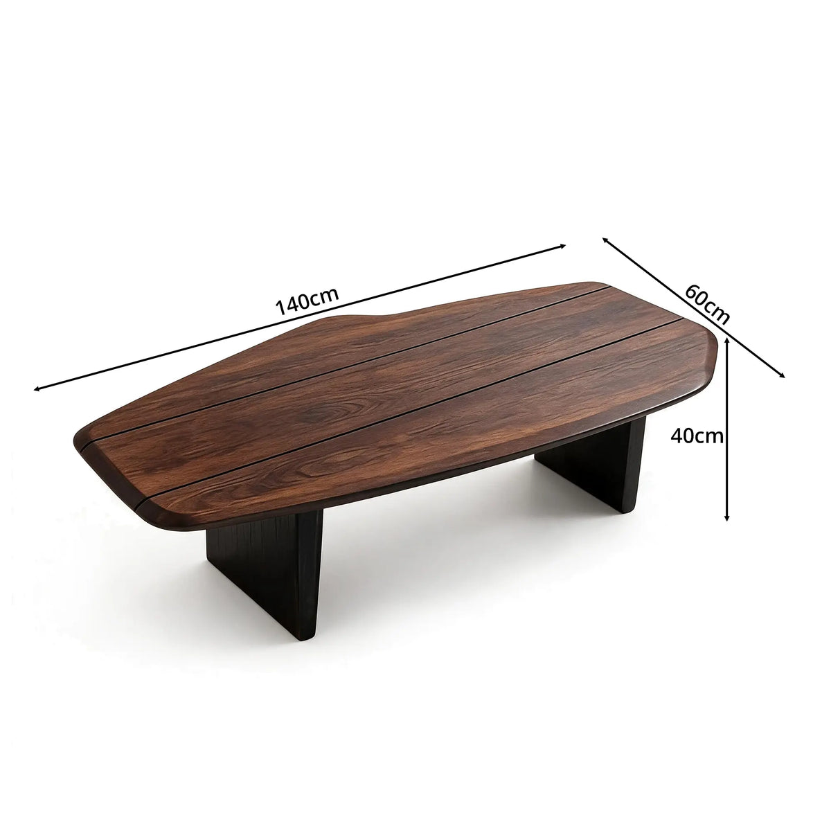 LIVARA Italian Minimalist Dining Table Geometric Frame Base Spacious Tabletop for Dining Room Open Dining Area Home Office - Walnut