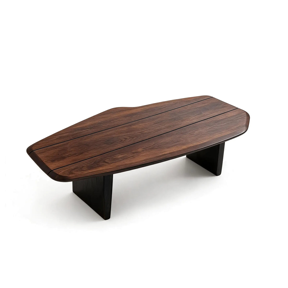 LIVARA Italian Minimalist Dining Table Geometric Frame Base Spacious Tabletop for Dining Room Open Dining Area Home Office - Walnut