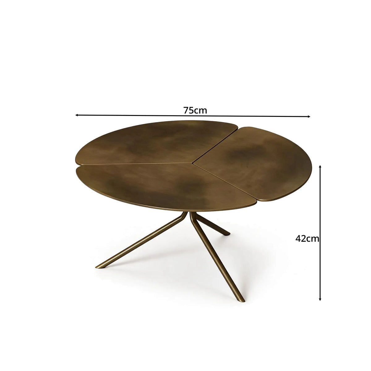 LIVARA Lotus Leaf Coffee Table Italian Minimalist Design Rounded Edges Compact Shape for Living Room Lounge Reception Area