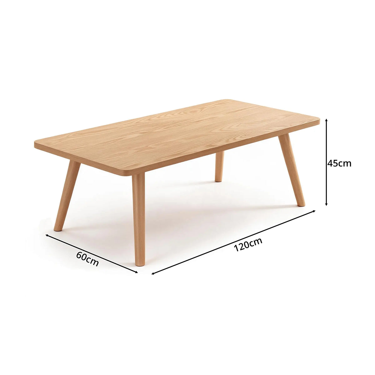 LIVARA Modern Square Coffee Table Sintered Stone Top Thick Solid Wood Legs Outward Splayed Base for Living Room Apartment Lounge