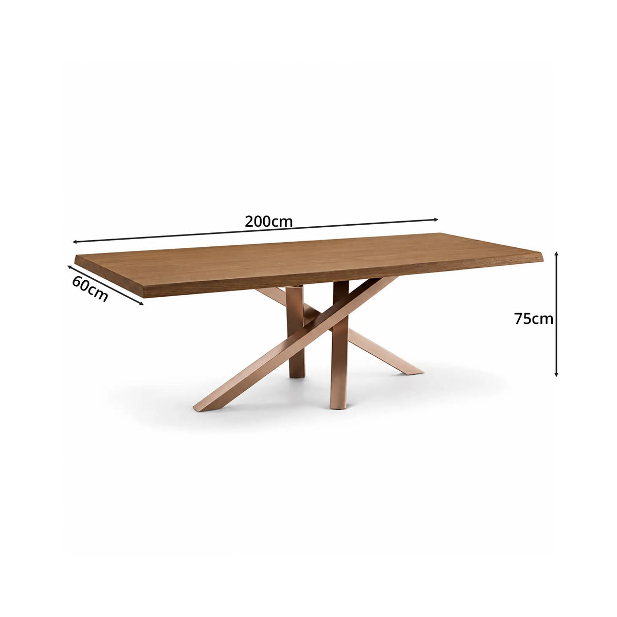 LIVARA Solid Wood Dining Table New Zealand Pine Top Sturdy Iron Frame for Dining Room Kitchen Office Meeting Space - Wood & Pink