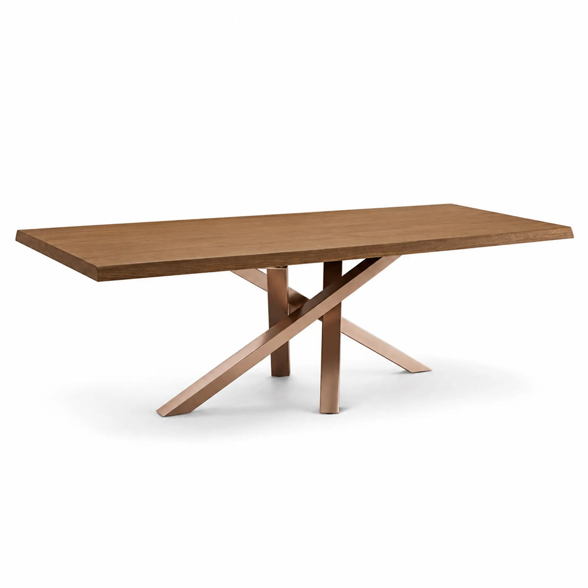 LIVARA Solid Wood Dining Table New Zealand Pine Top Sturdy Iron Frame for Dining Room Kitchen Office Meeting Space - Wood & Pink
