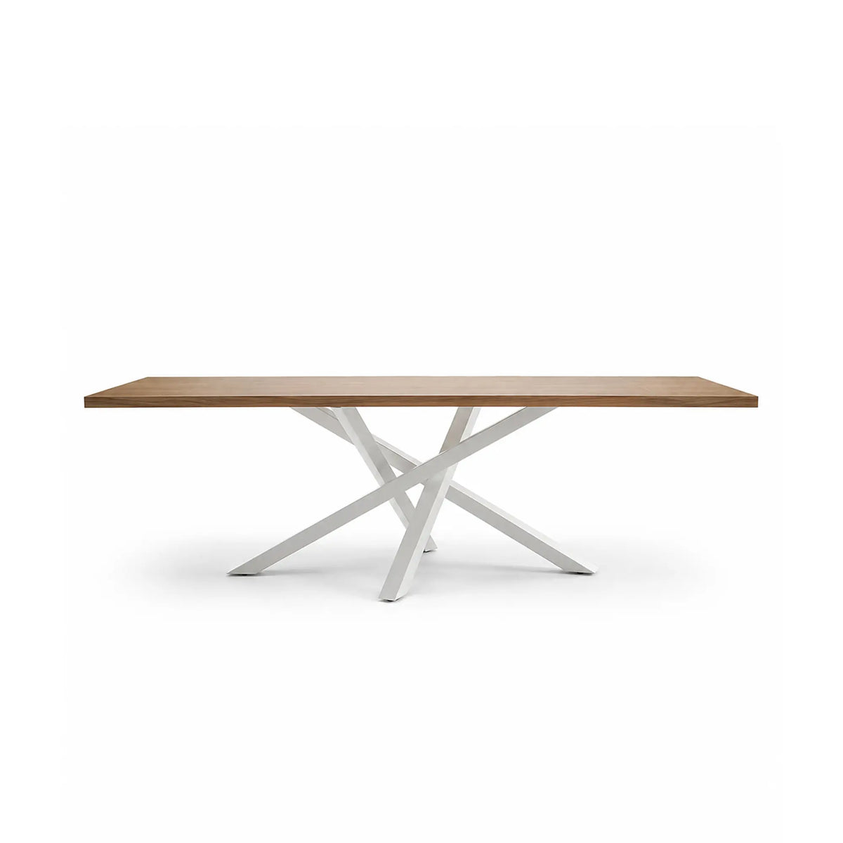 LIVARA Solid Wood Dining Table New Zealand Pine Top Sturdy Iron Frame for Dining Room Kitchen Office Meeting Space - Wood & White
