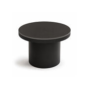 LIVARA Round Rock Slab Coffee Table 11mm Heat Resistant Top Stable Iron Base for Living Room Lounge Apartment - Black