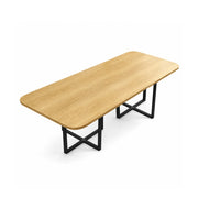 LIVARA 210cm Office Meeting Table Spacious E1 Board Top Reinforced Iron Frame for Conference Room Shared Office Studio
