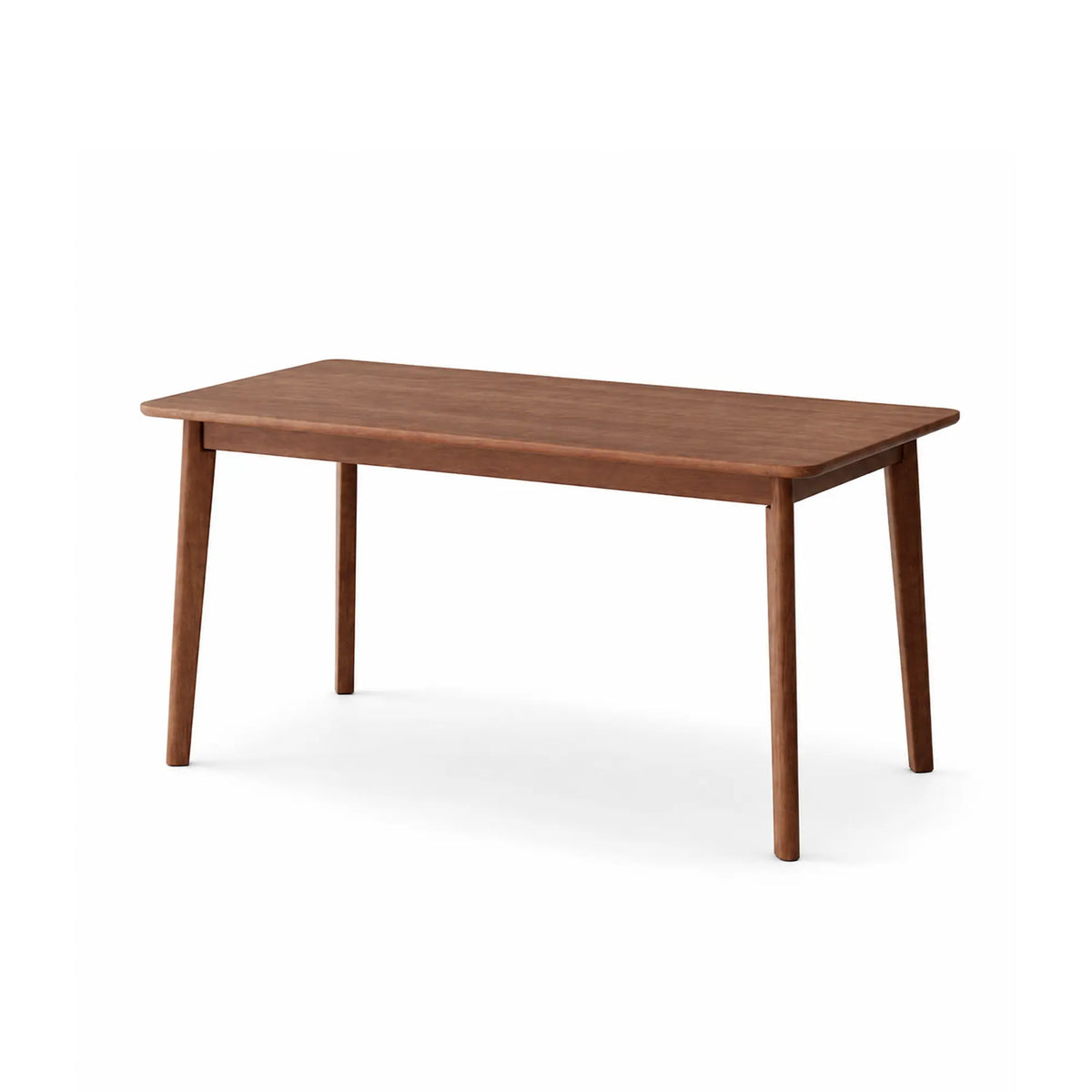 LIVARA Solid Wood Dining Table Thickened Rubber Wood Top Stable Reinforced Structure for Dining Room Kitchen Apartment - Walnut