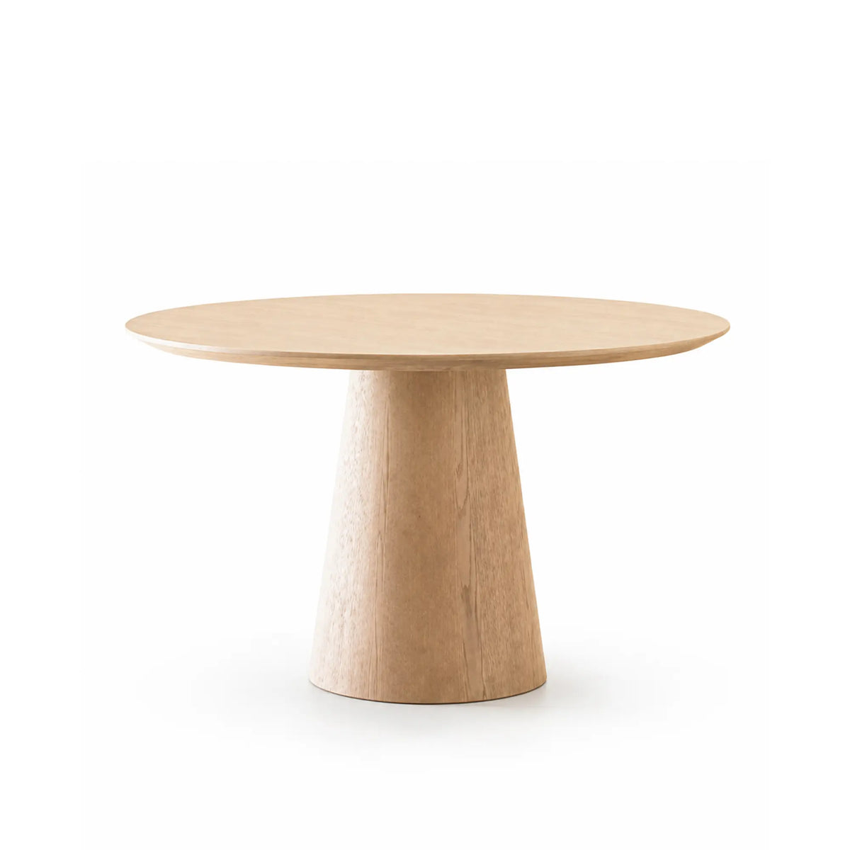 LIVARA Round Solid Wood Dining Table Natural Wood Grain Minimalist Design for Dining Room Apartment Lounge Space - Wood