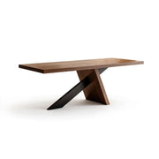 LIVARA Solid Wood Dining Table New Zealand Radiata Pine X Leg Design Thickened Top 180/200cm for Dining Room Kitchen Home Office