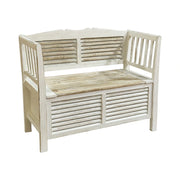 LIVARA Vintage French Country Storage Bench Flip Top Seat Solid Wood Farmhouse Entryway Bench with Hidden Storage
