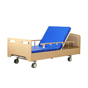 LIVARA Manual Two-function Care Bed Adjustable Backrest & Leg Rest with Wheels for Elderly Post-surgery Home Use