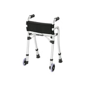 LIVARA Lightweight Wheeled Walker with Aviation Aluminium Frame and Quick Fold for Elderly Home and Outdoor Support