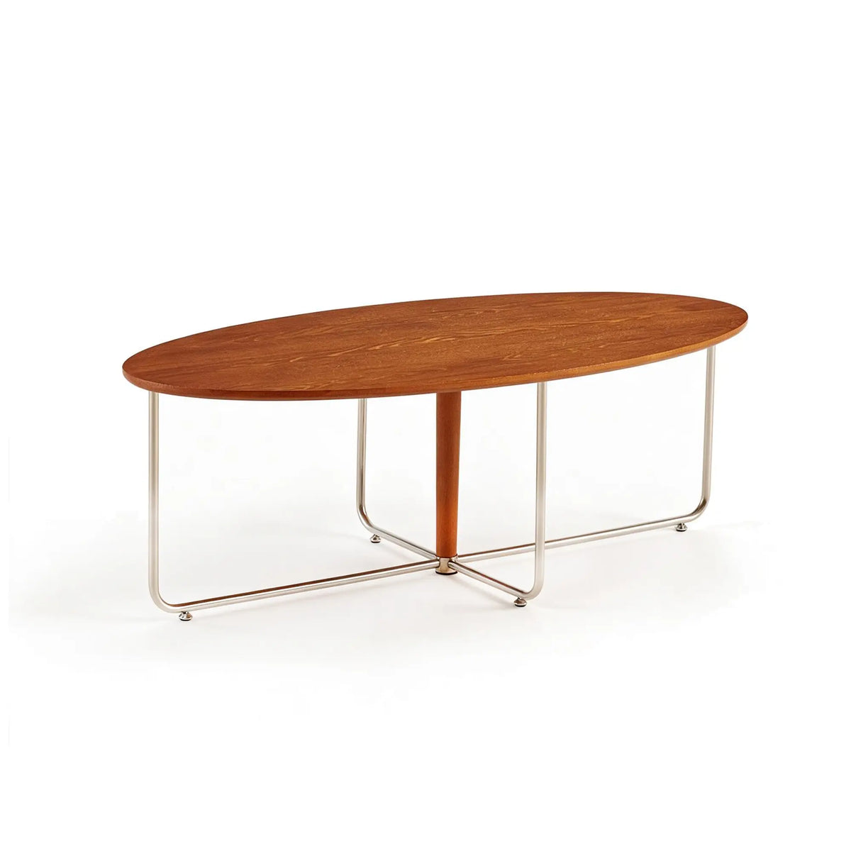 LIVARA Bauhaus Coffee Table Soft Curved Design Rounded Edges Spacious Top for Living Room Sofa Area Lounge - Brown