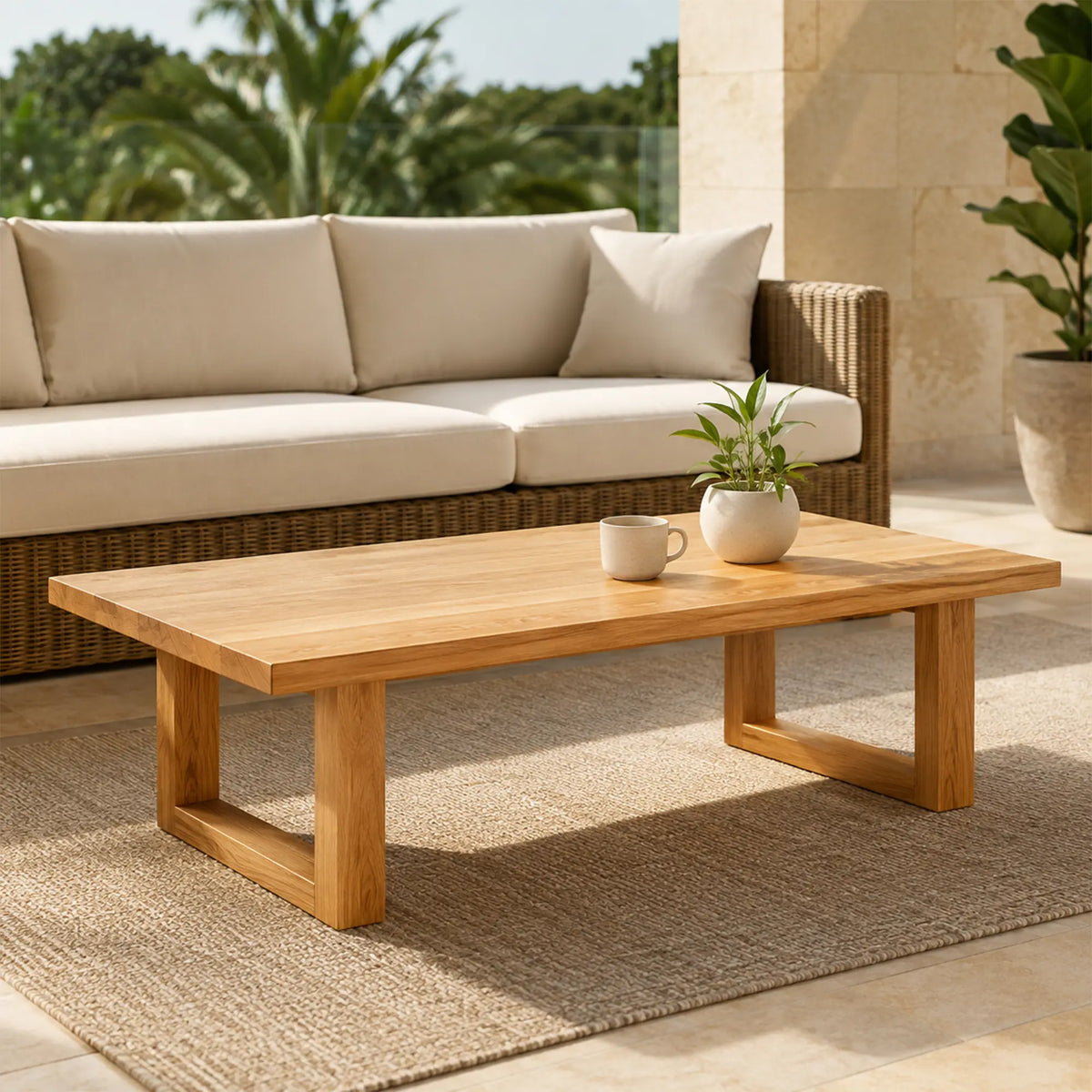 LIVARA Wabi Sabi Solid Wood Coffee Table Natural Pine Low Profile Design for Living Room Hotel Lounge Reading Corner