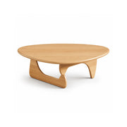 LIVARA Solid Wood Coffee Table FAS Grade Oak 20mm Thick Top Irregular Egg Shape for Living Room Apartment Lounge - Wood