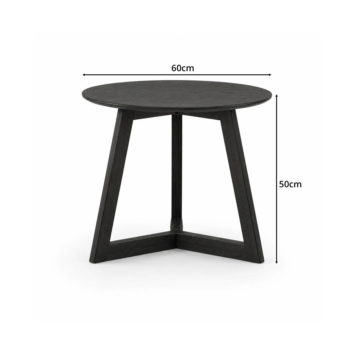 LIVARA Minimalist Side Table FAS Grade Ash Wood Frame Multi Layer Solid Wood Top for Living Room Bedroom Sofa Side - Black