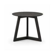 LIVARA Minimalist Side Table FAS Grade Ash Wood Frame Multi Layer Solid Wood Top for Living Room Bedroom Sofa Side - Black