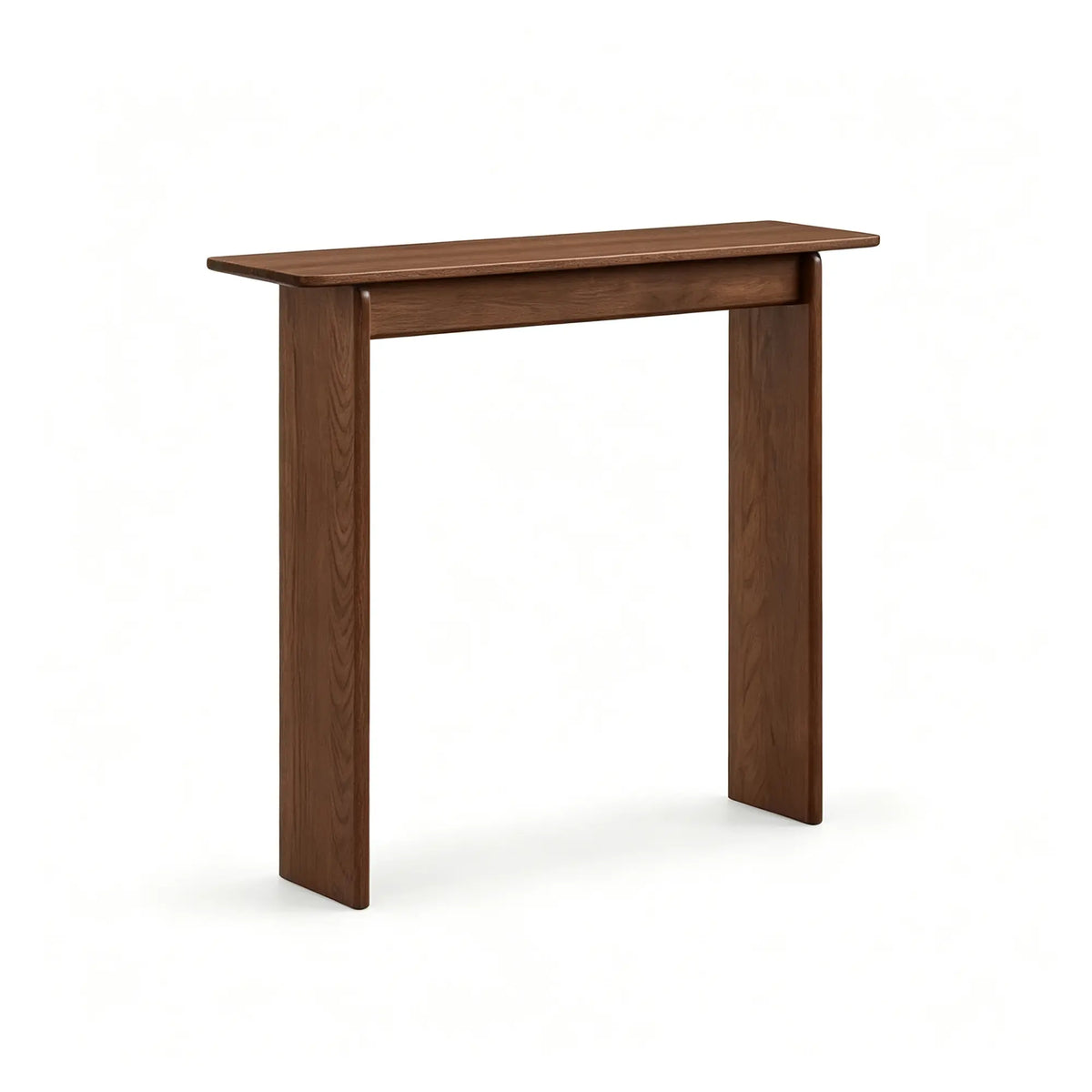 LIVARA Solid Oak Console Table North American FAS Grade Oak Slim 20cm Depth for Entryway Hallway Sofa Back Small Spaces - Walnut
