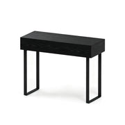 LIVARA Vintage Side Cabinet E0 Grade Board Black Wood Grain Finish Compact Storage for Bedroom Guest Room Living Room Apartment