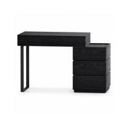 LIVARA Modern Side Cabinet E0 Grade Eco Friendly Board Wood Grain Design for Bedroom Sofa Side Guest Room Apartment - Black