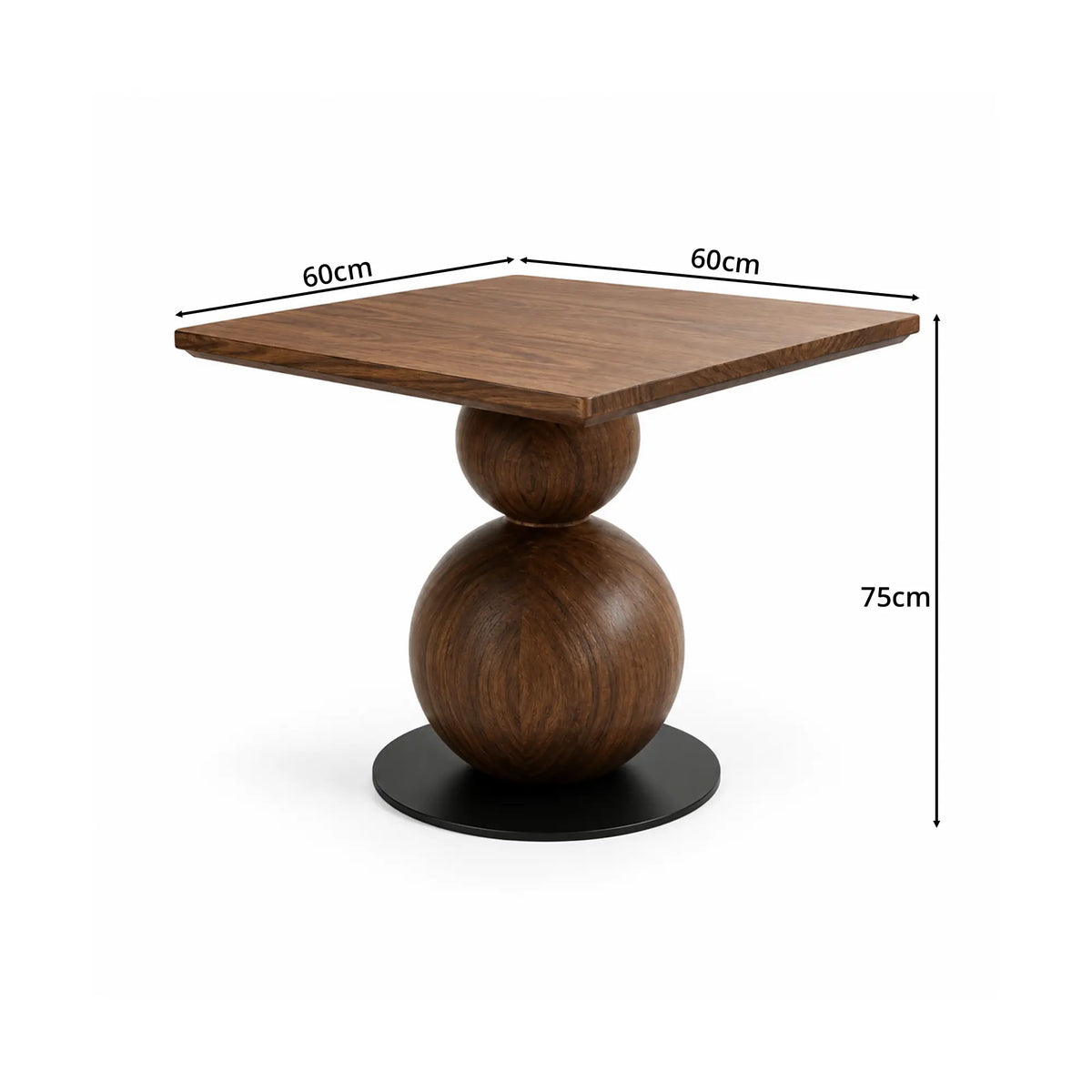 LIVARA Retro French Solid Wood Square Dining Table Whole Board Top Tapered Legs for Dining Room Living Room Study Family Gatherings